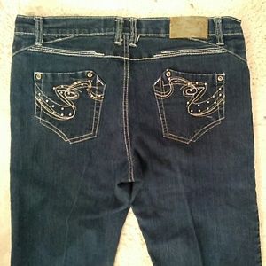 rhinestone denim capris 10P